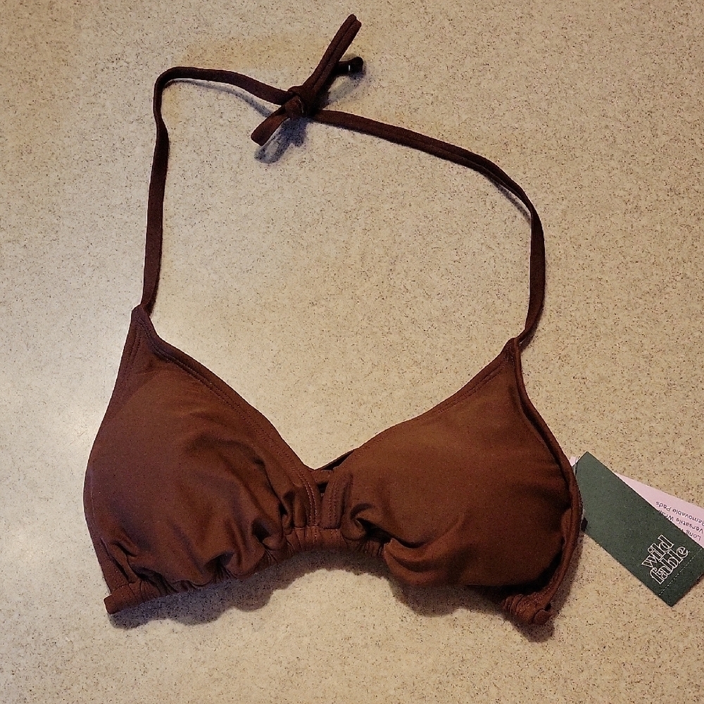 Wild Fable Brown Bikini Top Size XL 16